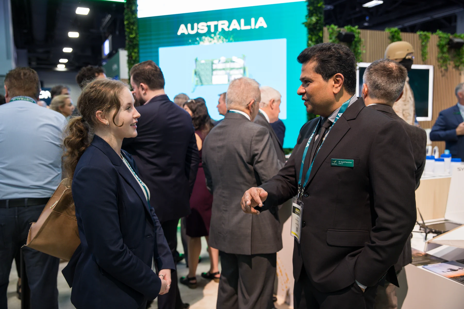 Industry conversations at the Australian Pavilion.