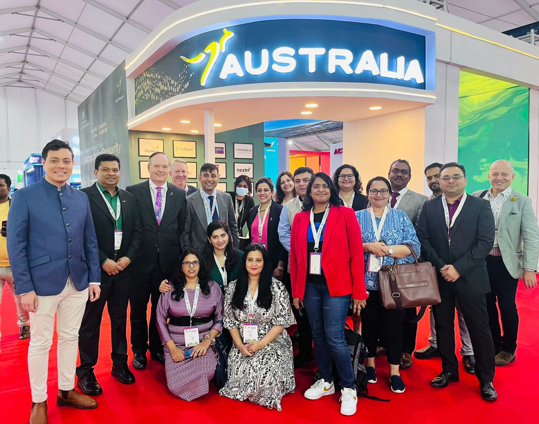 Australian delegates at Bengaluru Tech Summit during the DigiTech mission.