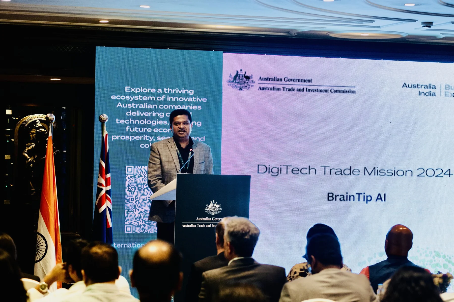 BrainTip AI presenting during the Austrade DigiTech Trade Mission 2024.
