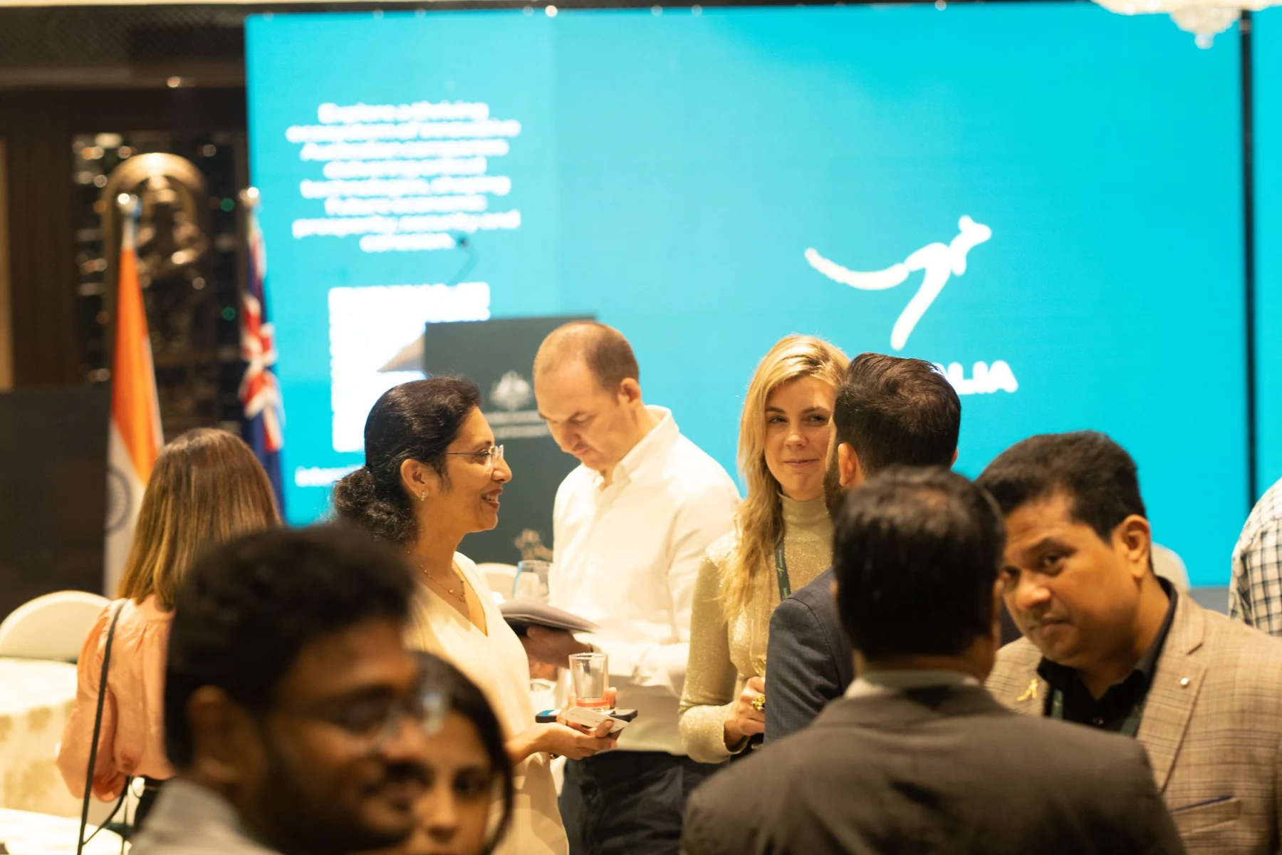 Business discussions during the India DigiTech mission.