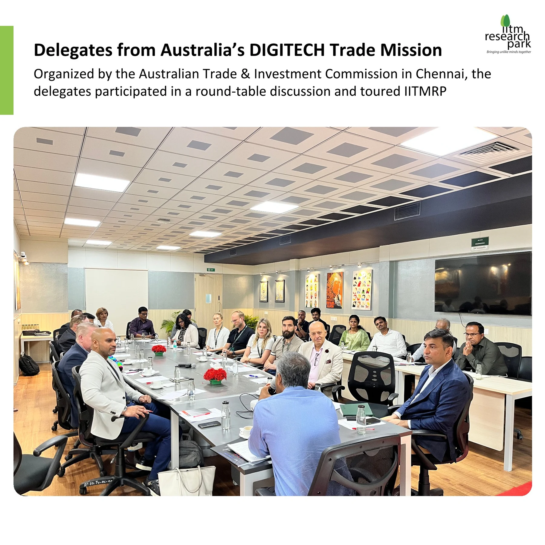 The host’s published image of the delegation roundtable.