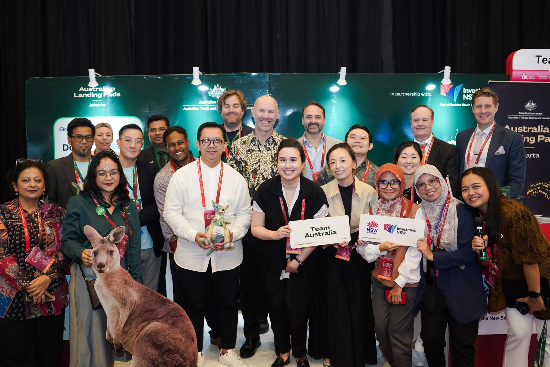 Australian Landing Pad participants at the Indonesia fintech activation.