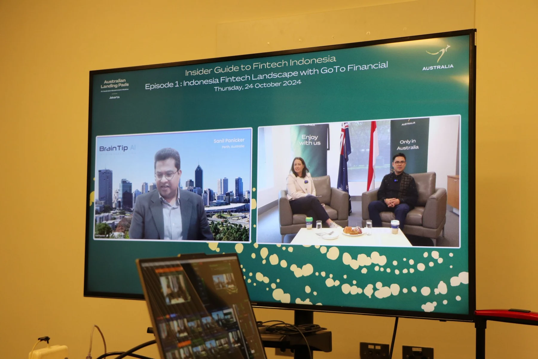 The Indonesia Landing Pad Tech Insider discussion, with remote participation.
