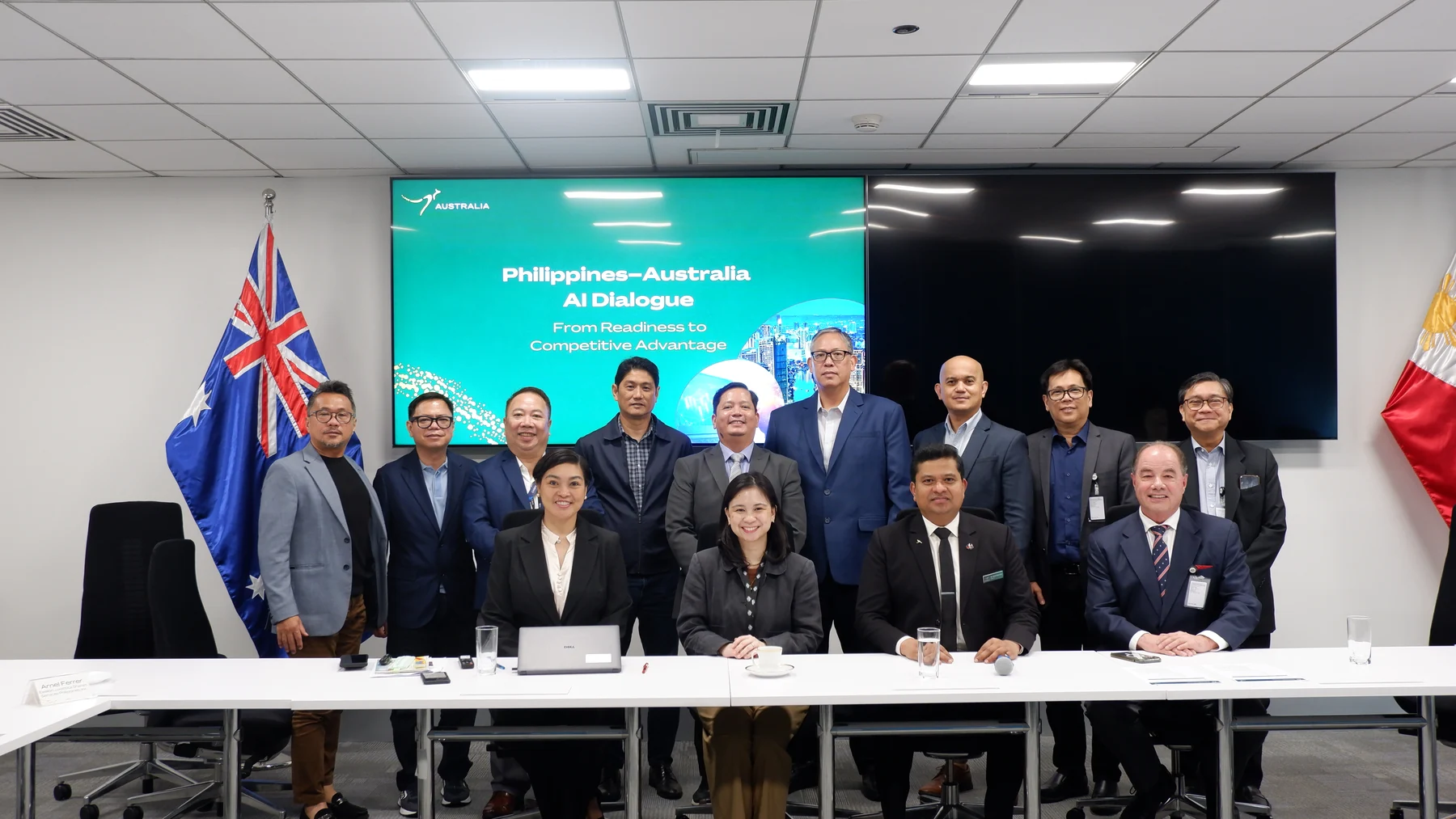 Participants at the Australia–Philippines AI Dialogue at the Australian Embassy.